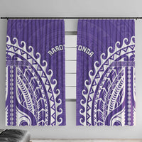 Custom Cook Islands Rarotonga Window Curtain Polynesian Tribal Tattoo