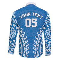 Custom Cook Islands Pukapuka Family Matching Off The Shoulder Long Sleeve Dress and Hawaiian Shirt Polynesian Tribal Tattoo