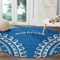 Custom Cook Islands Pukapuka Round Carpet Polynesian Tribal Tattoo