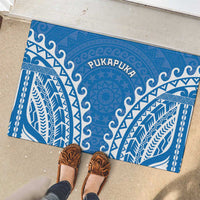 Custom Cook Islands Pukapuka Rubber Doormat Polynesian Tribal Tattoo