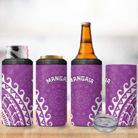 Cook Islands Mangaia 4 in 1 Can Cooler Tumbler Polynesian Tribal Tattoo