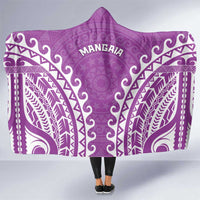 Custom Cook Islands Mangaia Hooded Blanket Polynesian Tribal Tattoo