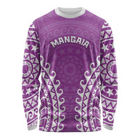 Custom Cook Islands Mangaia Long Sleeve Shirt Polynesian Tribal Tattoo