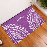 Custom Cook Islands Mangaia Rubber Doormat Polynesian Tribal Tattoo