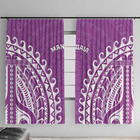 Custom Cook Islands Mangaia Window Curtain Polynesian Tribal Tattoo