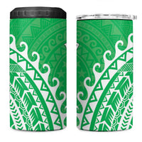 Cook Islands Mitiaro 4 in 1 Can Cooler Tumbler Polynesian Tribal Tattoo