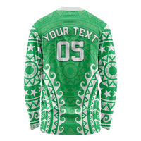 Custom Cook Islands Mitiaro Long Sleeve Shirt Polynesian Tribal Tattoo