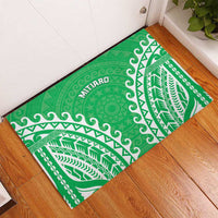 Custom Cook Islands Mitiaro Rubber Doormat Polynesian Tribal Tattoo