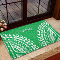 Custom Cook Islands Mitiaro Rubber Doormat Polynesian Tribal Tattoo
