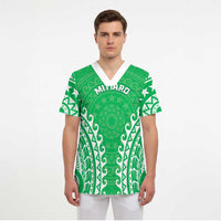 Custom Cook Islands Mitiaro Scrub Top Polynesian Tribal Tattoo - Polynesian Pride