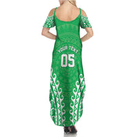 Custom Cook Islands Mitiaro Summer Maxi Dress Polynesian Tribal Tattoo