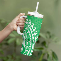 Cook Islands Mitiaro Tumbler With Handle Polynesian Tribal Tattoo