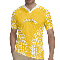 Custom Cook Islands Aitutaki Rugby Jersey Polynesian Tribal Tattoo