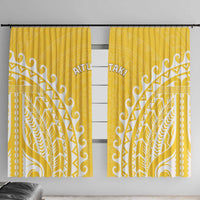 Custom Cook Islands Aitutaki Window Curtain Polynesian Tribal Tattoo