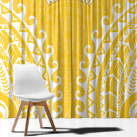 Custom Cook Islands Aitutaki Window Curtain Polynesian Tribal Tattoo