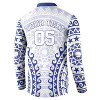 Custom Cook Islands Palmerston Button Sweatshirt Polynesian Tribal Tattoo