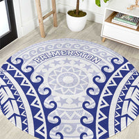 Custom Cook Islands Palmerston Round Carpet Polynesian Tribal Tattoo