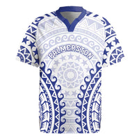 Custom Cook Islands Palmerston Rugby Jersey Polynesian Tribal Tattoo