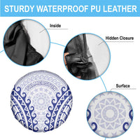 Custom Cook Islands Palmerston Spare Tire Cover Polynesian Tribal Tattoo