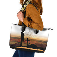 Australia And New Zealand ANZAC Day Leather Tote Bag Battle Of Beersheba
