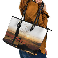 Australia And New Zealand ANZAC Day Leather Tote Bag Battle Of Beersheba