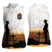Australia And New Zealand ANZAC Day Women Sleeveless Polo Shirt Battle Of Beersheba