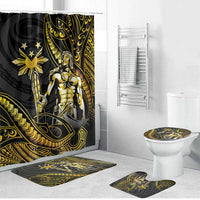Filipinos Lapu Lapu Hero Bathroom Set Gold Polynesian Tribal Tattoo