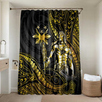 Filipinos Lapu Lapu Hero Bathroom Set Gold Polynesian Tribal Tattoo
