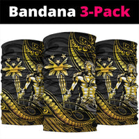 Filipinos Lapu Lapu Hero Neck Gaiter Gold Polynesian Tribal Tattoo LT05 package One Size: 25*50cm Gold - Polynesian Pride