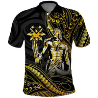 Filipinos Lapu Lapu Hero Polo Shirt Gold Polynesian Tribal Tattoo