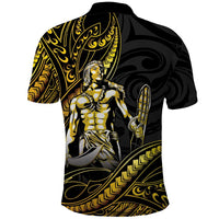 Filipinos Lapu Lapu Hero Polo Shirt Gold Polynesian Tribal Tattoo