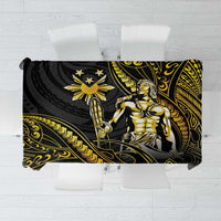 Filipinos Lapu Lapu Hero Tablecloth Gold Polynesian Tribal Tattoo