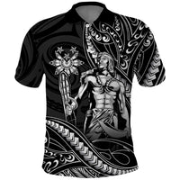Filipinos Lapu Lapu Hero Polo Shirt Black Polynesian Tribal Tattoo