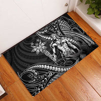 Filipinos Lapu Lapu Hero Rubber Doormat Black Polynesian Tribal Tattoo LT05 - Polynesian Pride