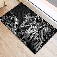 Filipinos Lapu Lapu Hero Rubber Doormat Black Polynesian Tribal Tattoo LT05 - Polynesian Pride