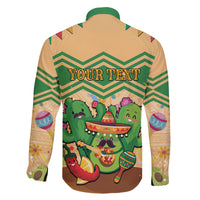 Personalised Hawaii Cinco De Mayo Family Matching Long Sleeve Bodycon Dress and Hawaiian Shirt Funny Style