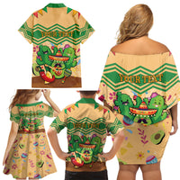 Personalised Hawaii Cinco De Mayo Family Matching Off Shoulder Short Dress and Hawaiian Shirt Funny Style LT05 - Polynesian Pride