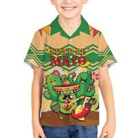 Personalised Hawaii Cinco De Mayo Kid Hawaiian Shirt Funny Style LT05 Kid Brown - Polynesian Pride