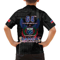 Samoa 64th Independence Anniversary Family Matching Off The Shoulder Long Sleeve Dress and Hawaiian Shirt