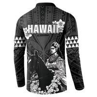 Hawaii King Kamehameha Day Parade Button Sweatshirt With Pa'u Riders Plumeria Kakau Tribal Pattern