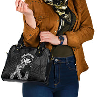 Hawaii King Kamehameha Day Parade Shoulder Handbag With Pa'u Riders Plumeria Kakau Tribal Pattern