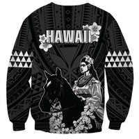 Hawaii King Kamehameha Day Parade Sweatshirt With Pa'u Riders Plumeria Kakau Tribal Pattern