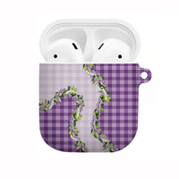 Violet Hawaii Palaka AirPods Case Maile Pikake Honohono Orchid Lei