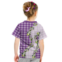 Violet Hawaii Palaka Kid T Shirt Maile Pikake Honohono Orchid Lei