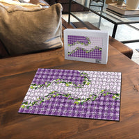 Violet Hawaii Palaka Puzzle Maile Pikake Honohono Orchid Lei