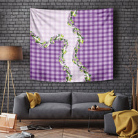 Violet Hawaii Palaka Tapestry Maile Pikake Honohono Orchid Lei