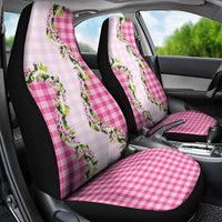 Pink Hawaii Palaka Car Seat Cover Maile Pikake Honohono Orchid Lei