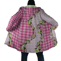 Pink Hawaii Palaka Cloak Maile Pikake Honohono Orchid Lei