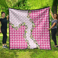 Pink Hawaii Palaka Quilt Maile Pikake Honohono Orchid Lei