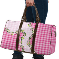 Pink Hawaii Palaka Travel Bag Maile Pikake Honohono Orchid Lei